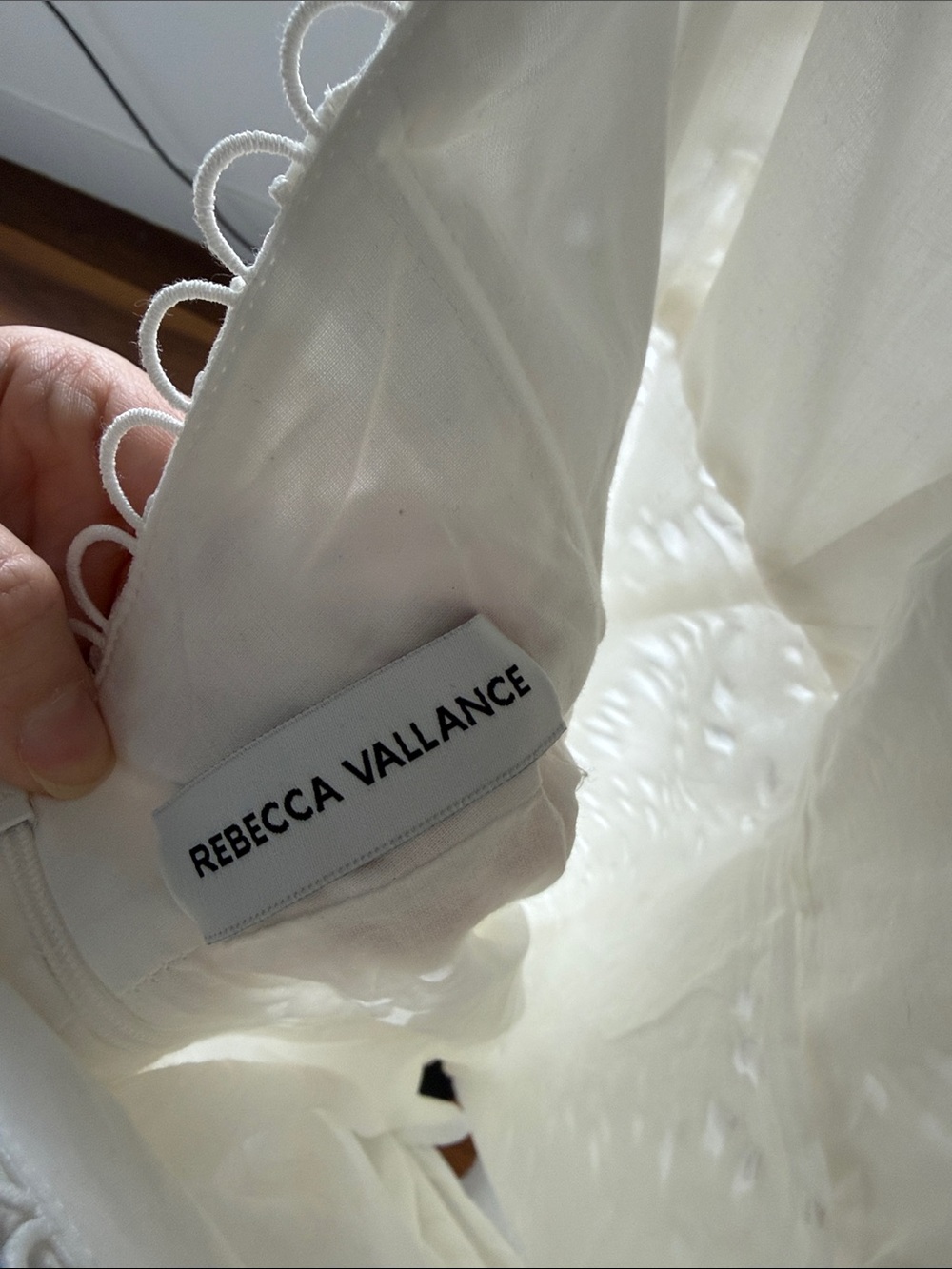 Rebecca Vallance Nuvola Halter Midi Dress White Lace - US 4 - Picture 8 of 11